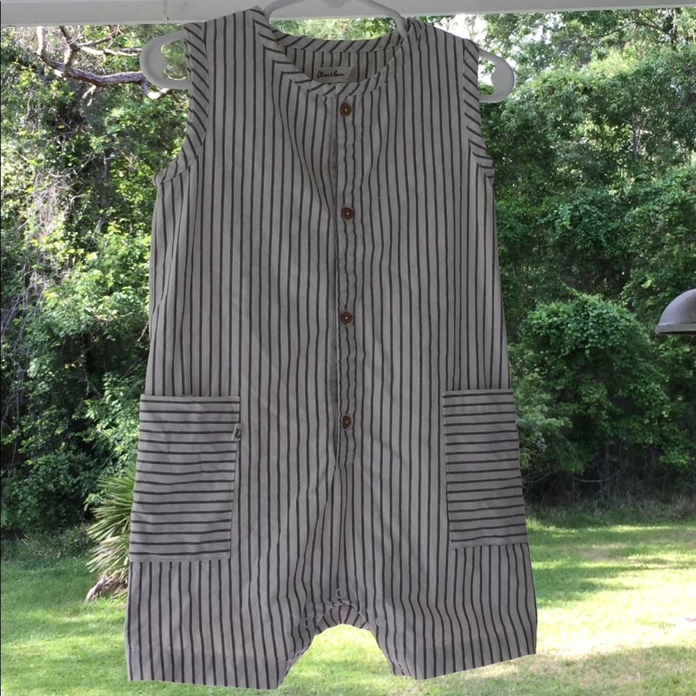 Baby boys organic cotton romper sunsuit size 24 mo